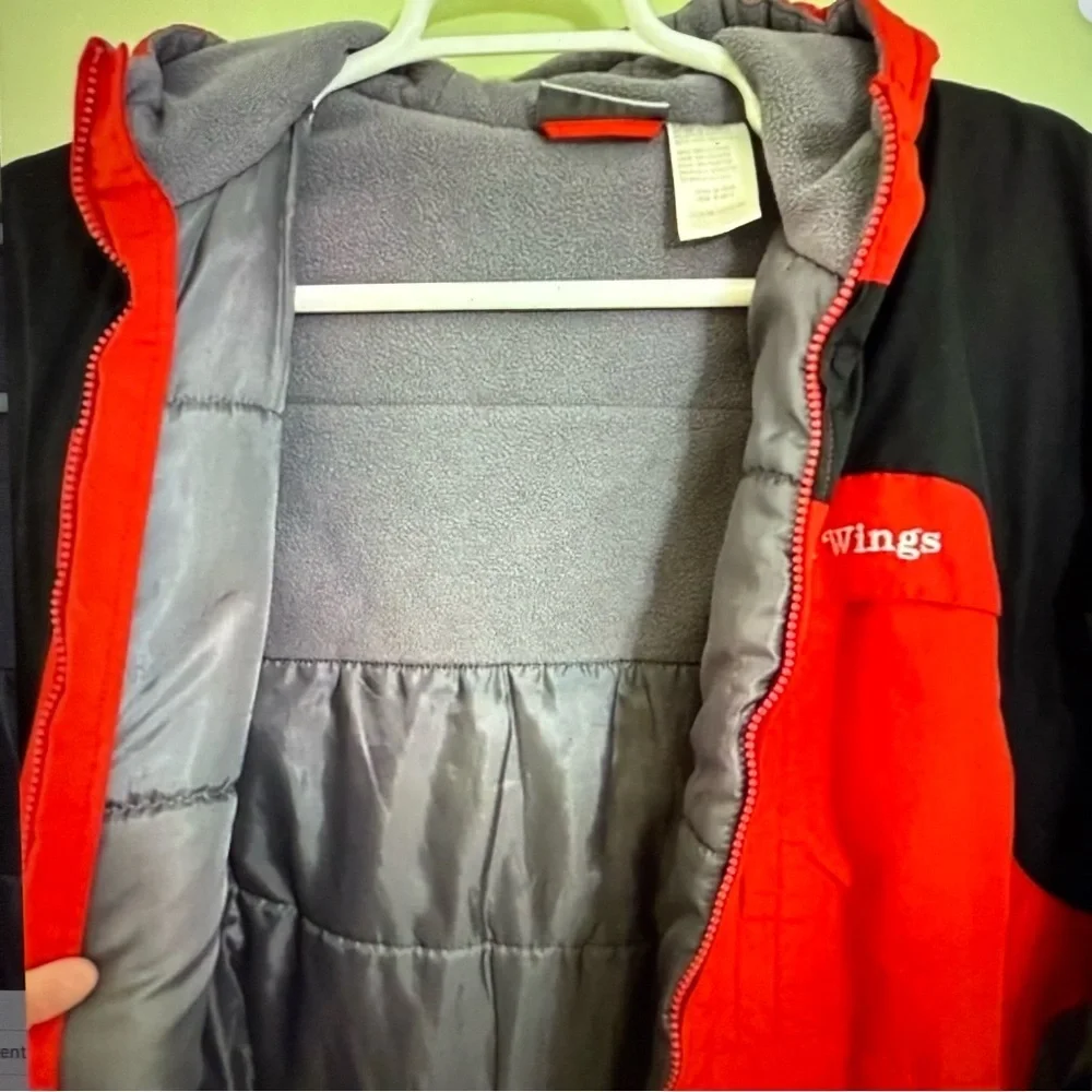 Reebok vintage youth, XL,‎ detroit red wings NHL red, black parka winter coat